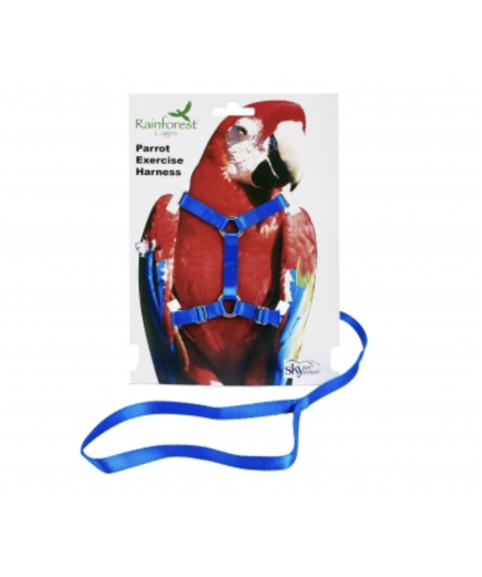 Adventure Bound Parrot Exercise Harness Medium Blue